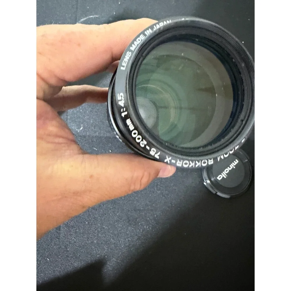 Minolta MD Zoom Rokkor-X 75-200mm f4.5 Lens Black Excellent Manual Focus Japan